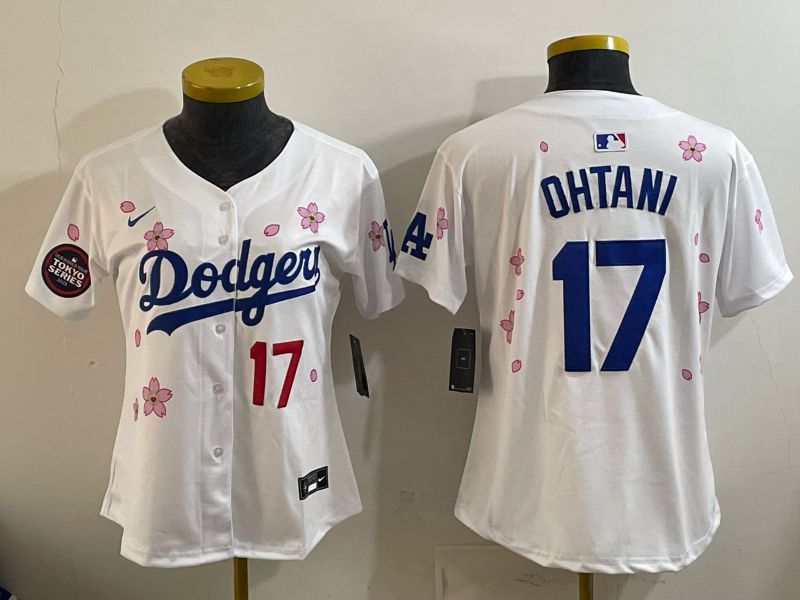 Women Nike 2026 Los Angeles Dodgers #17 Ohtani Sakura Edition Game MLB Jersey 03->women mlb jersey->Women Jersey